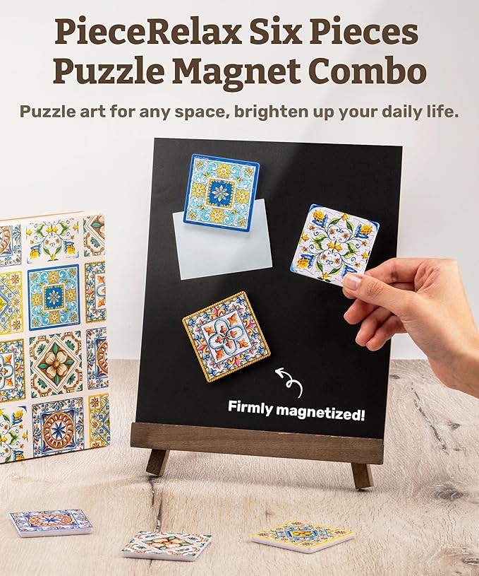 PieceRelax Magnet Puzzle for Adults 96 Pieces - Unique Gift & Home Décor with Plastic Jigsaw Puzzle [D1602]