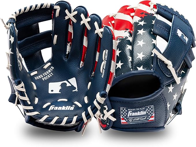 Franklin Sports Kids Baseball Gloves - RTP Youth Teeball Glove + Ball Set - Boys + Girls Teeball Mitt - Kids + Toddlers - 9.5"