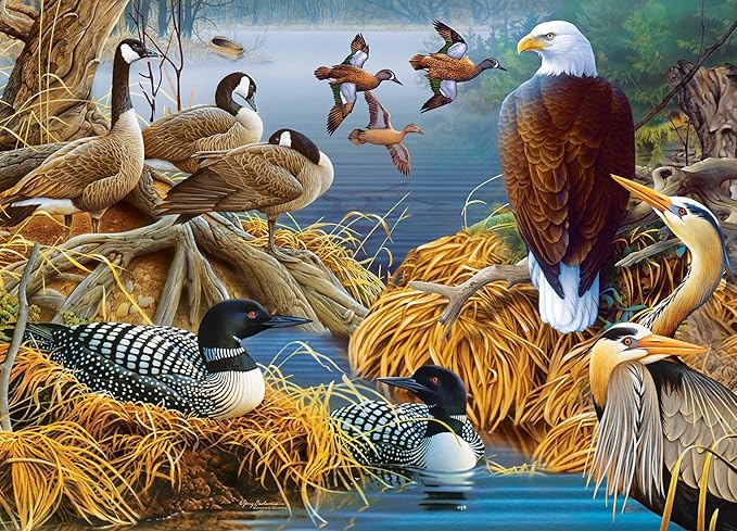 MasterPieces 1000 Piece Jigsaw Puzzle for Adults, Family, Or Youth - Lake Life - 19.25"x26.75"