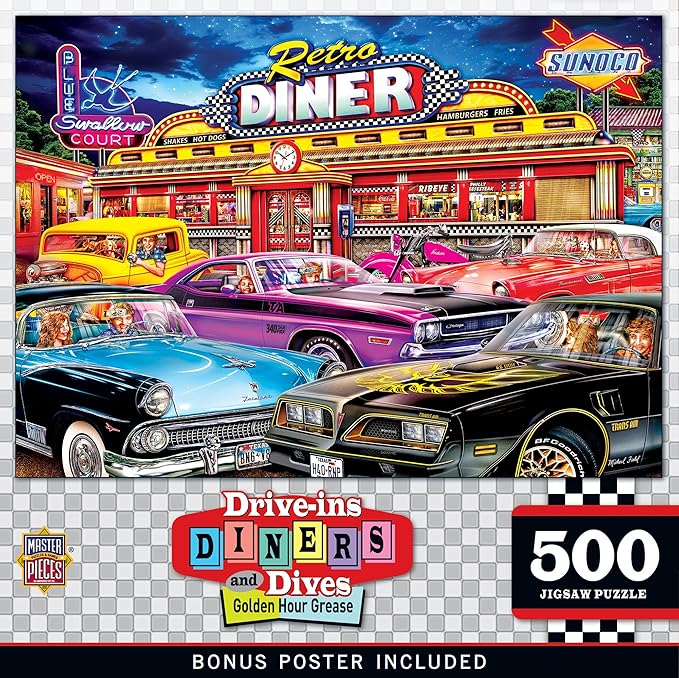 MasterPieces 500 Piece Jigsaw Puzzle for Adults and Family - Golden Hour Grease - 15"x21" - Fun & Educational - Bold Graphics - Age 14+