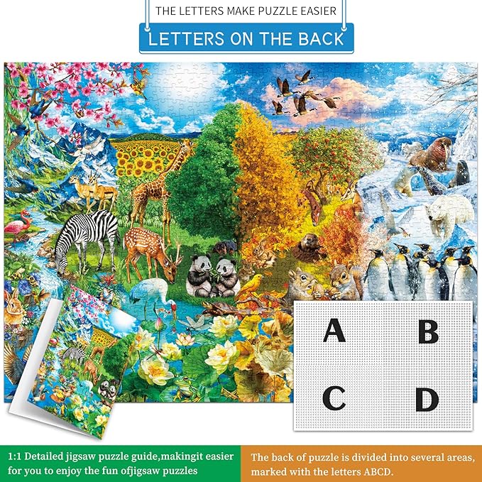 HUADADA Puzzles for Adults 1000 Pieces,Seasonal Changes Puzzles 1000 Pieces