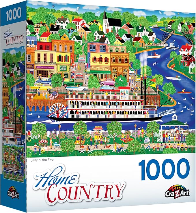 RoseArt - Home Country - Lady of The River - 1000 Piece Jigsaw Puzzle for Adults