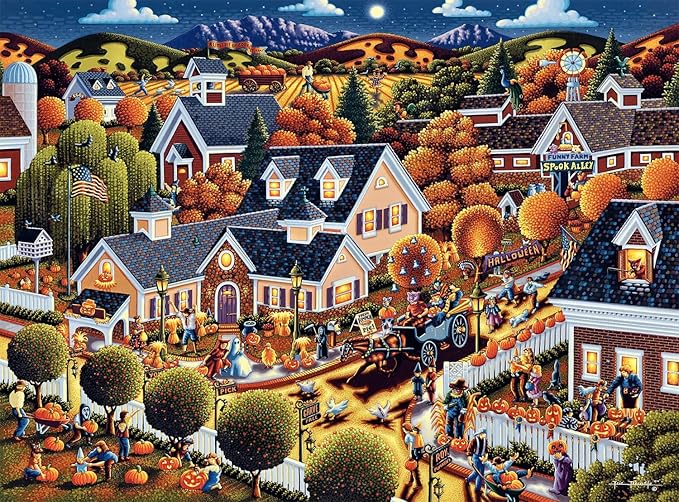 Buffalo Games – Dowdle - All Hallow's Eve- 1000 Piece Halloween Jigsaw Puzzle - Festive Puzzle for Adults – Precision-Cut Pieces, Fall Artwork and Hours of Relaxing Fun