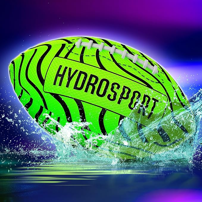 Light Up Water Football for Pool, Beach, Lake - Waterproof Pool Toys for Kids Ages 8-12 - Teen Boys Gift - Swimming Balls Sports - Family Games - Teens Boys & Adults Fun - Outdoor Accessories