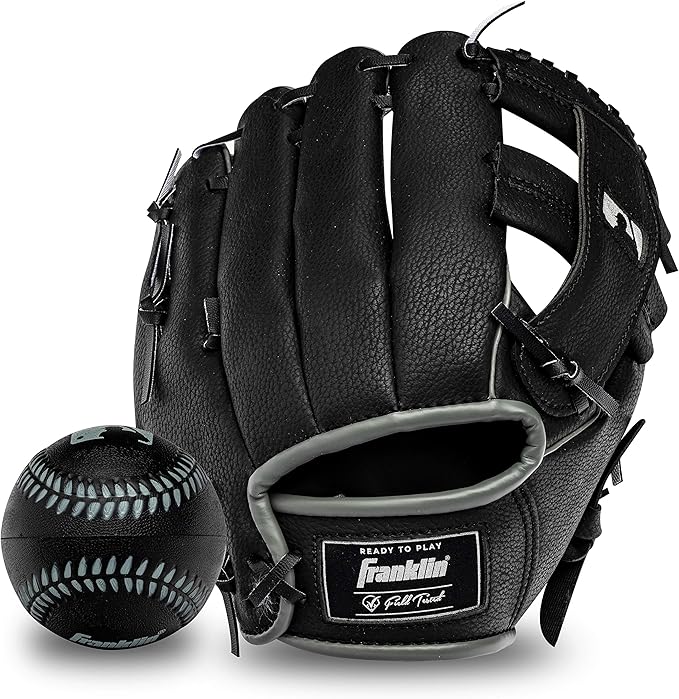 Franklin Sports Kids Baseball Gloves - RTP Youth Teeball Glove + Ball Set - Boys + Girls Teeball Mitt - Kids + Toddlers - 9.5"