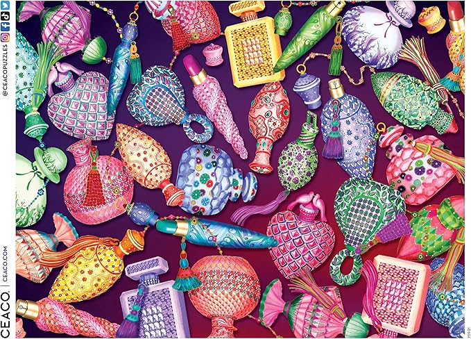 Ceaco - 750 Piece Jigsaw Puzzle - Parvanah Holloway - Glitter - Perfect Perfumes - Relaxing and Fun Activity for Adults