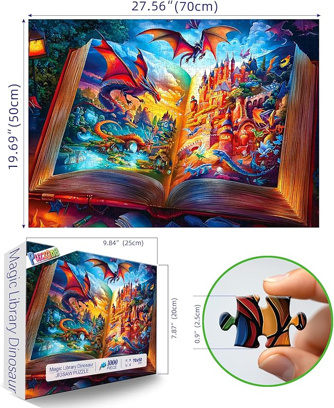 Jigsaw Puzzles 1000 Pieces Magical Storybook Puzzles for Adults 1000 Pieces World Fantasy Scene Landscape Puzzle for Adults and Teens Family Challenging for Game Nights (27.5 x 19.7 Inch)