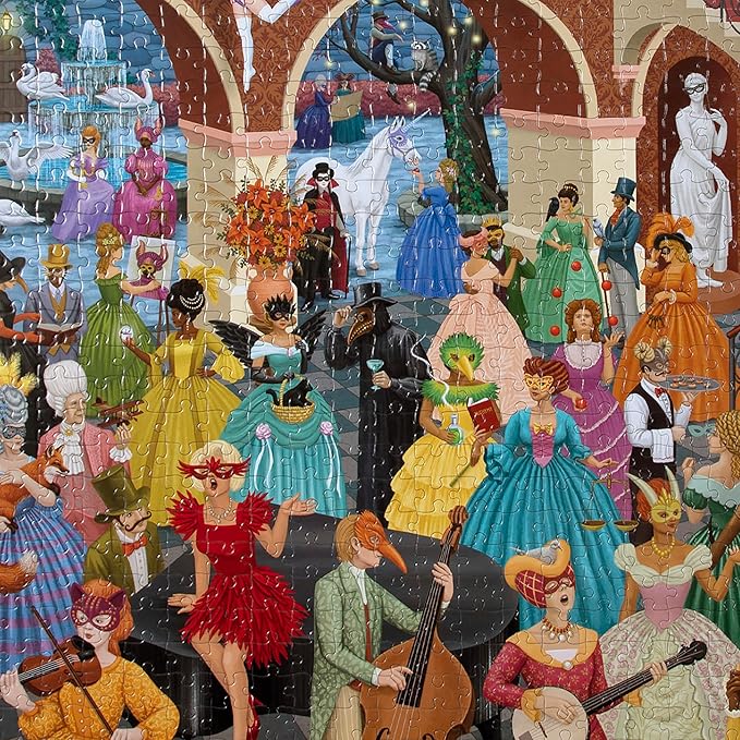 eeBoo 1000 Piece Puzzle - Alchemist's Masquerade Jigsaw Puzzle for Adults, Square 23" x 23" Made with Recycled Board & Vegetable-Based Ink