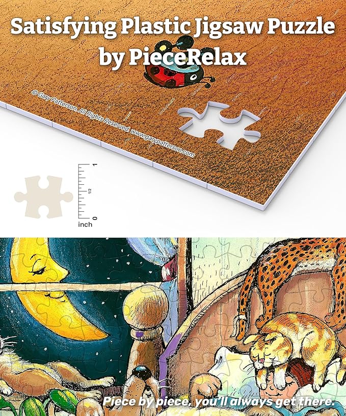PieceRelax PieceClicks Plastic Jigsaw Puzzle for Adults 1000 Pieces - Gary Patterson - Certified Animal Lover - 25.2 X 18.9 Inches, Most Satisfying Table Games, No Glue Needed [U1060]