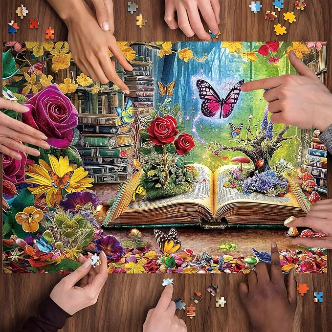 500 Pieces Puzzle for Adults, Puzzles for Adults 500 Pieces, Spring Roses Jigsaw Puzzle, Challenging Puzzle Perfect for Game Nights, 20.5 X 15 in