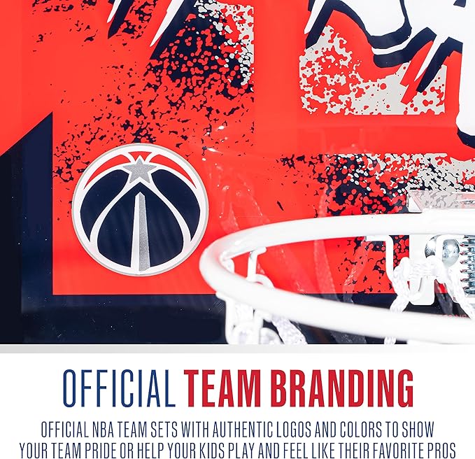 Franklin Sports NBA Team Over the Door Basketball Hoops - Kids Indoor Mini Basketball Hoop + Ball Set - NBA Fan Mini Hoops