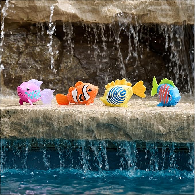 SwimWays Rainbow Reef Fish Toy, Kids Swimming Accessories & Water Toys, Learn to Swim Pool Toys for Kids Ages 5 & Up, Batteries Included, Swim Shady