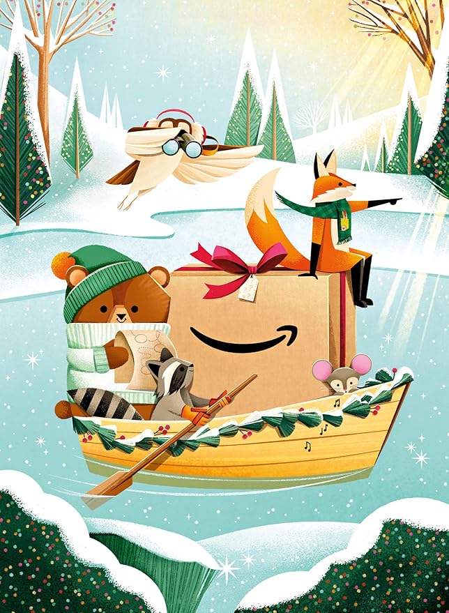 Amazon Holiday Puzzle - 100 Piece Jigsaw Puzzle from Buffalo Games - Forest Friends Adventure - Family Game Night Puzzle Fun - Finished Size is 15 x 11