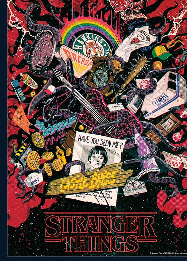 Buffalo Games - Stranger Things - 1000 Piece Collector's Tin Jigsaw Puzzle - Challenging and Colorful Puzzles for Adults – Precision-Cut Pieces, Beautiful Artwork, and Hours of Relaxing Fun