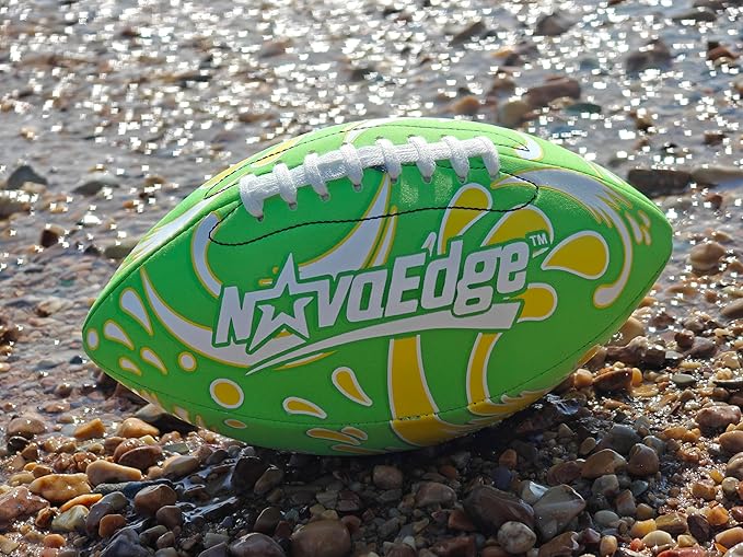 Hydro Water Football - 10.4-Inch Neoprene Pool Football for All Ages | for Water Play in Pool, Lake & Beach | Secure-Grip with Real Laces | Includes Pump | Choose 1 or 2 Ball Pack