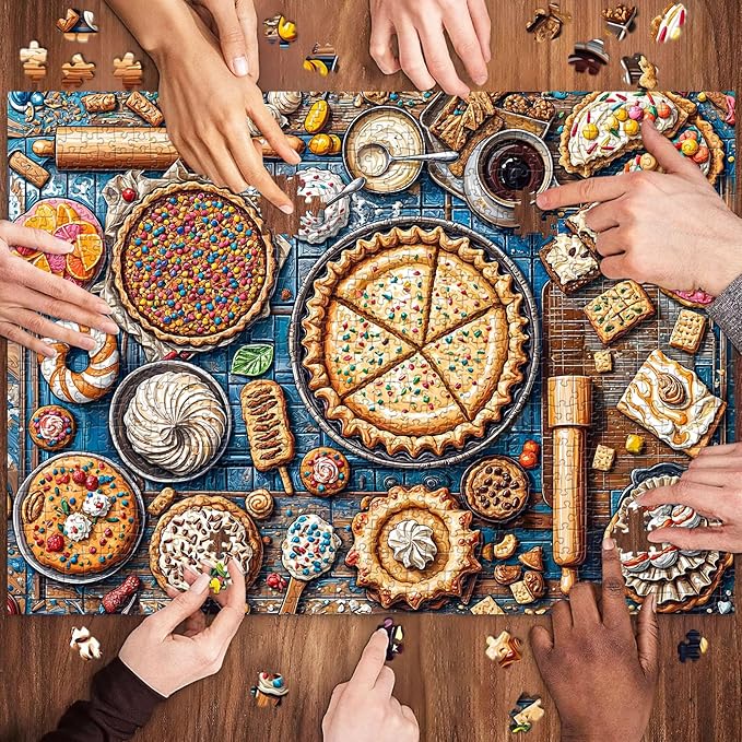 Colorful Desserts Puzzles for Adults 1000 Piece, Jigsaw Puzzles 1000 Pieces, Impossible Hard Difficult Challenging Puzzles for Adults, Family Decoration Puzzle