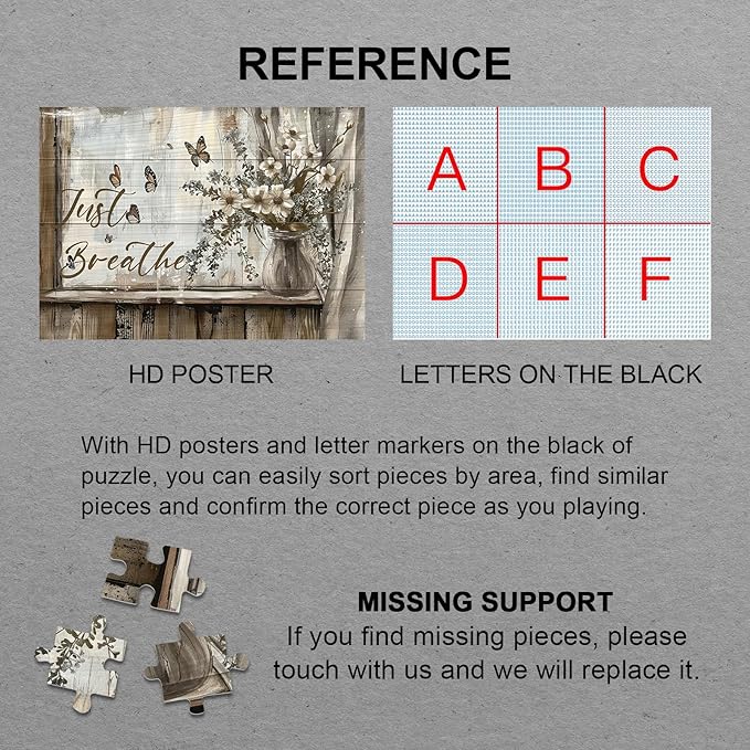 Flower Plant Puzzles for Adults 1000 Pieces, Christian Religious Faith Scripture Jigsaw Puzzles, Inspirational Bible Catholic Nature Puzzle