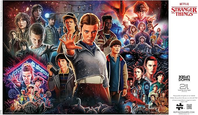 Buffalo Games – Stranger Things Collage - 2000 Piece Jigsaw Puzzle for Adults - Colorful Puzzles for Adults – Precision-Cut Pieces, Beautiful Artwork, and Hours of Relaxing Fun