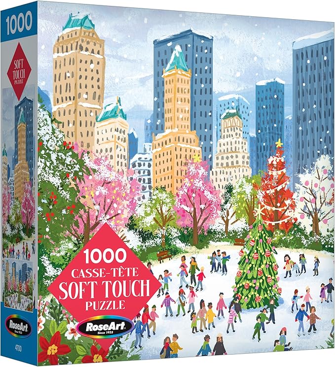 RoseArt - Soft Touch - New York Christmas - 1000 Piece Jigsaw Puzzle for Adults