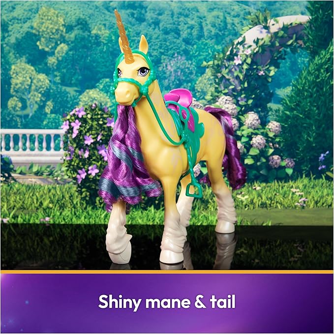 Unicorn Academy, Leaf with 2 Riding Accessories, 11”, Compatible with Ava, Dolls & Unicorn Toys for Girls Ages 4 and up