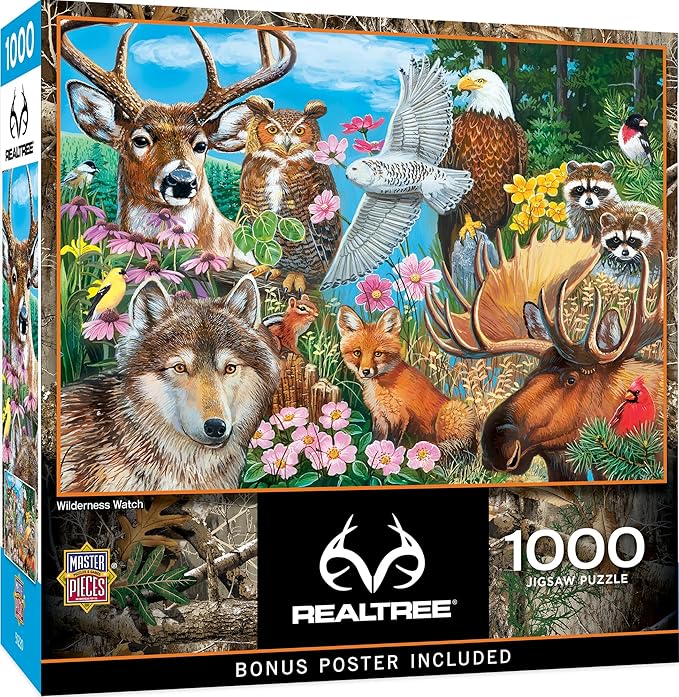 MasterPieces 1000 Piece Jigsaw Puzzle for Adults, Family, Or Youth - Wilderness Watch - 19.25"x26.75"