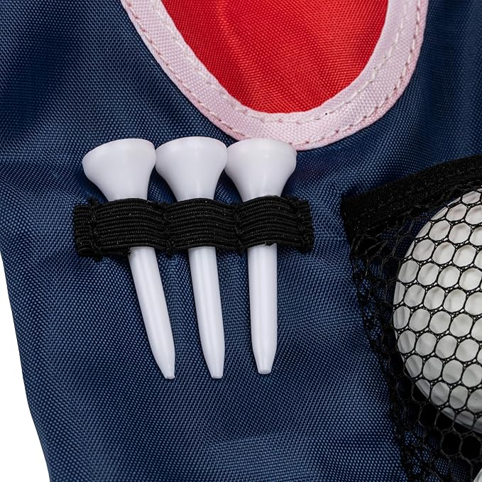 Franklin Sports PGA Tour Kids' Plastic Golf Clubs Set - Youth Toy Plastic Clubs + Bag - Kids' Golf Set with Bag + Balls - Adjustable Length for Boys + Girls - Red + Blue