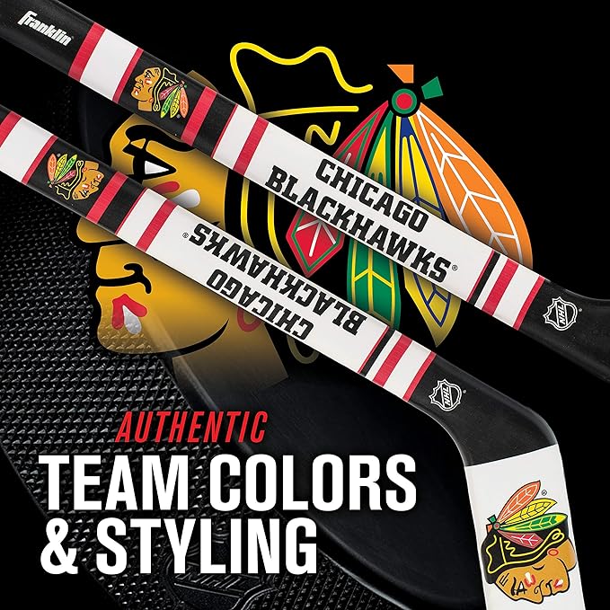 Franklin Sports NHL Team Mini Soft Hockey Stick Set - NHL Team Soft Foam Mini Hockey Stick and Ball - Great Toy for Kids