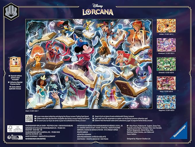 Ravensburger Disney Lorcana - Glimmers of The Realm: Steel 1000 Piece Jigsaw Puzzle | Premium Quality Made in Europe | FSC Certified Materials