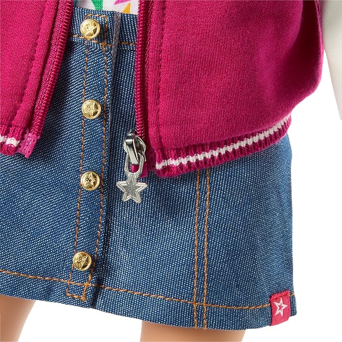 American Girl Truly Me, 18-inch Doll Clothes, AG Star Squad Outfit, with Varsity Jacket, 4 Pieces, Ages 6+