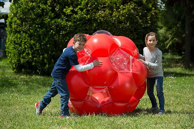LEXiBOOK, Inflatable Giant Ball, Giant Ball for Outdoor Play, Game Safety, Red/Transparent, PA100US