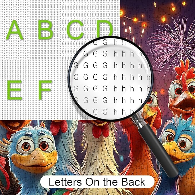 Chicken Puzzles for Adults 1000 Pieces -Large Paper Puzzle for Adults, Interactive Family Game, DIY Brain Challenge, Scratch-Resistant, Square Shape, Ideal Thanksgiving Gift