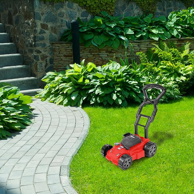 ArtCreativity Kids’ Lawn Mower Toy - 21 Inches Tall - Gardening Lawn Mower for Kids with Startup Sound and Wheels with Realistic Motor-Like Sound - Play Outdoor Push for Boys and Girls 3,4,5,6,7,8