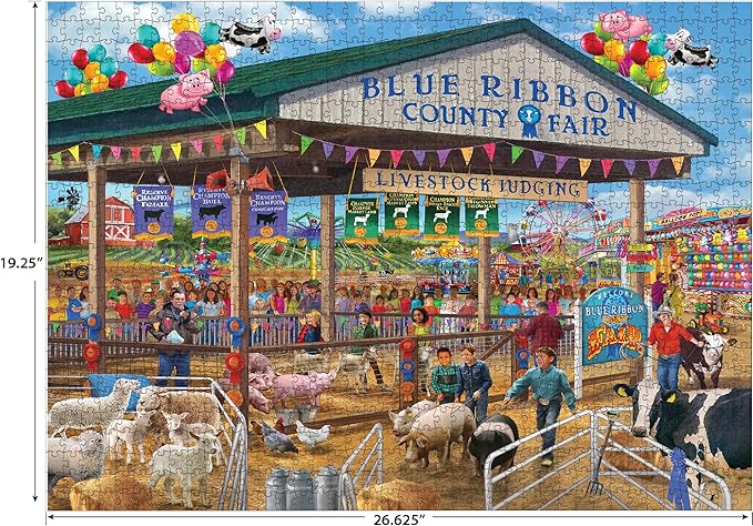 RoseArt - Chris Bigelow - Blue Ribbon County Fair - 1000 Piece Jigsaw Puzzle for Adults