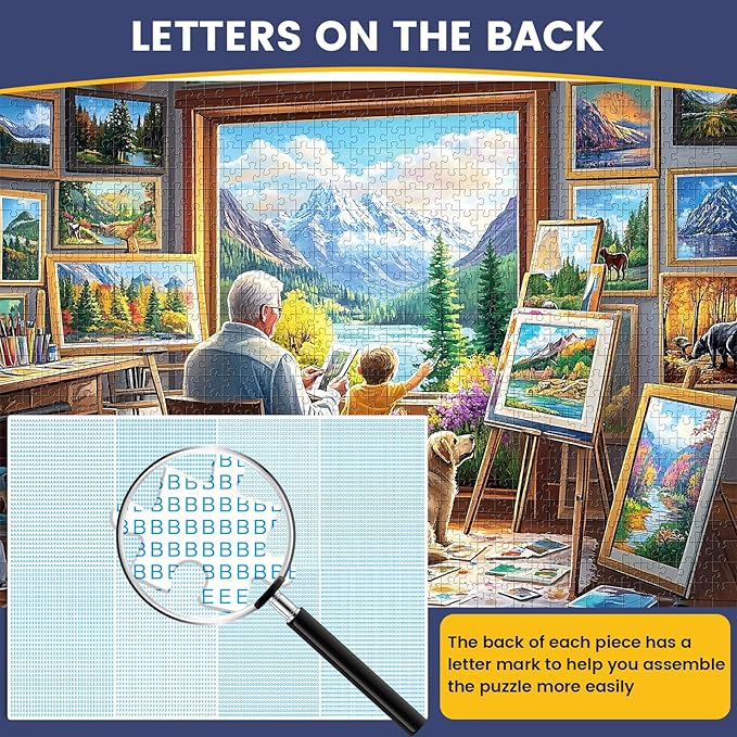 Puzzles for Adults 1000 Pieces,Jigsaw Puzzles 1000 Pieces Painting Room Puzzle for Adults Unique 1000 Piece Scenery Puzzles Fun Relax Puzzle Challenging Family Game Gift
