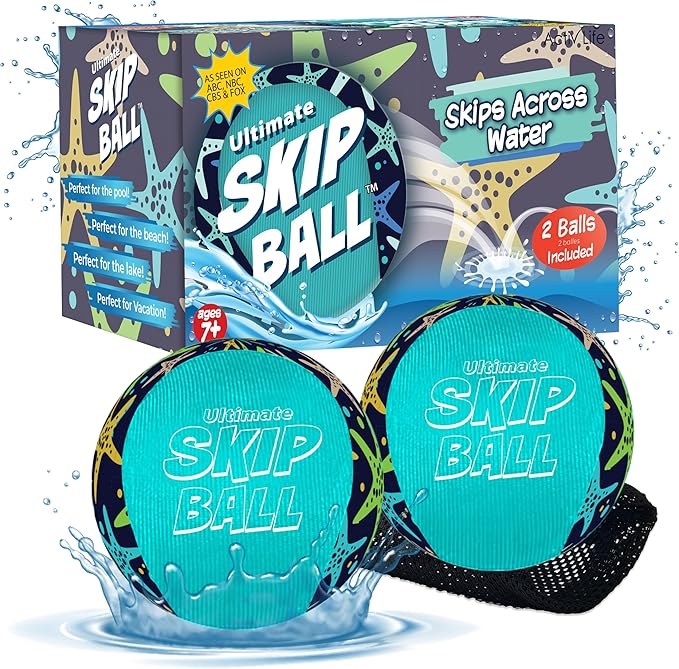 Activ Life The Ultimate Water Skip Balls, Water Bouncing Ball for Swimming Pool, Beach Toys for Friends, Family, Kids and Adults