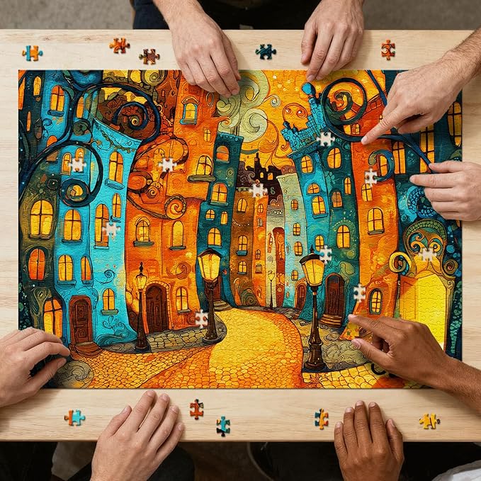 Weird Town Puzzles for Adults 1000 Pieces, Impossible Hard Difficult Challenging Jigsaw Puzzle 1000 Pieces, Christmas Birthday Gifts Home Decor for Adults/Friends/Family