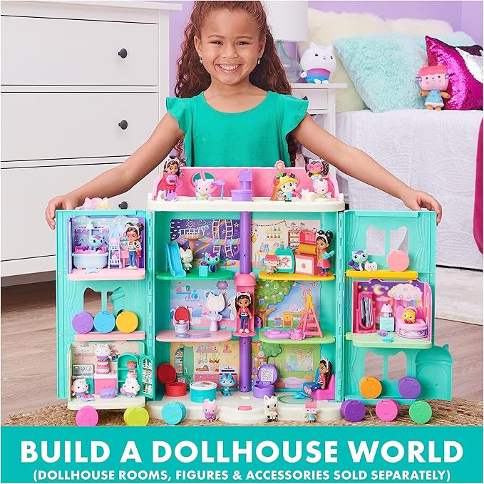 Gabby’s Dollhouse, Dance Party Theme Figure Set with a Gabby Doll, 6 Cat Toy Figures and Accessory Kids Toys for Ages 3 and up!