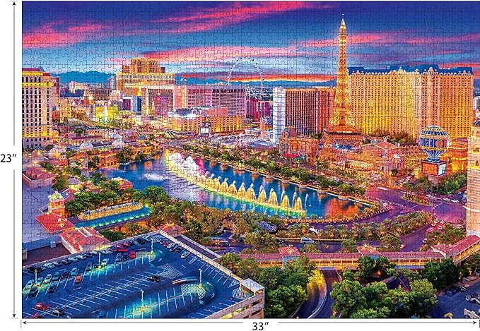 RoseArt - Kodak Premium - Las Vegas Strip - 1500 Piece Jigsaw Puzzle for Adults