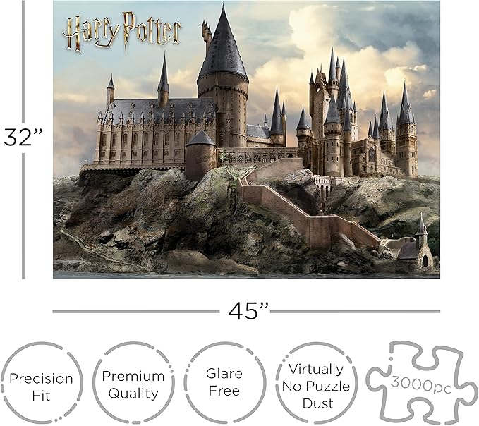 Harry Potter 3000 Piece Jigsaw Puzzle Movie Theme Puzzles Collectible Merchandise Gift for Teens and Adults 45"x32" - Hogwarts Castle by Aquarius