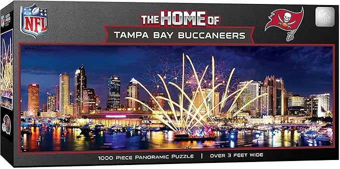 MasterPieces 1000 Piece Sports Jigsaw Puzzle - NFL Tampa Bay Buccaneers Stadium View Panoramic - 13"x39"