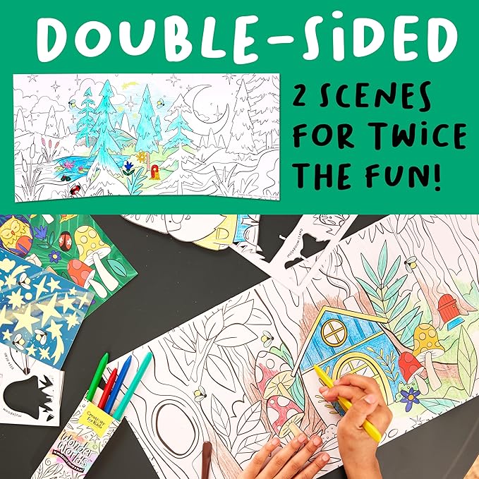 Creativity for Kids Wonder Worlds 3D Coloring Craft Kit: Enchanted Forest - Coloring Craft Kit for Kids, DIY Kit for Girls and Boys, Easter Basket Stuffers Kids Gifts (Ages 5+)