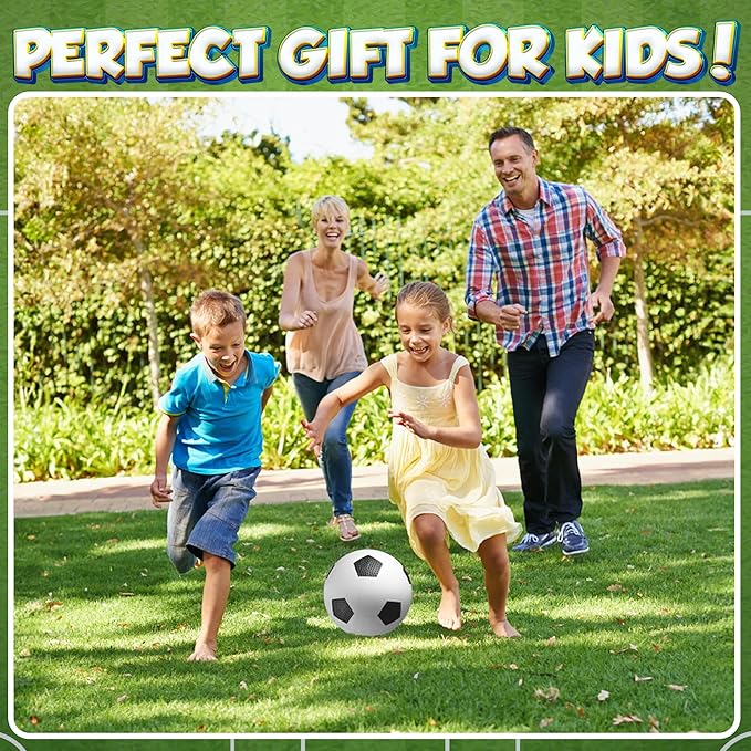 Size 3 Soccer Balls for Toddlers & Kids (4 Pack) - PVC Youth Soccer Balls - Small Beginner Sports & Practice Playground Balls for Backyard, Recess, School, Indoor or Outdoor with Pump