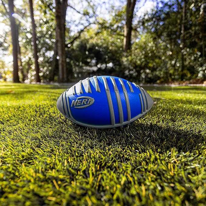 Nerf Weather Blitz Foam Football, All Weather Play, Water-Resistant, Easy to Hold Grips, Indoor & Outdoor Sports Toys for 5 Year Old Kids