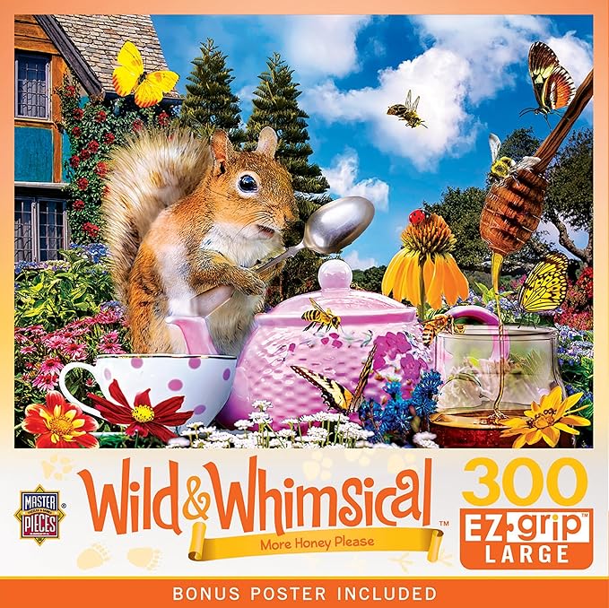 MasterPieces 300 Piece EZ Grip Jigsaw Puzzle - More Honey Please - 18"x24"