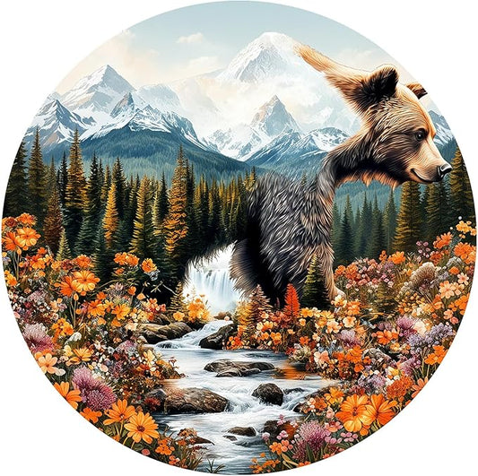 1000 Piece Puzzle for Adults - Bear and Nature Jigsaw Puzzles - Brain Teaser Adult Puzzles - Christmas Birthday Gifts for Women/Men