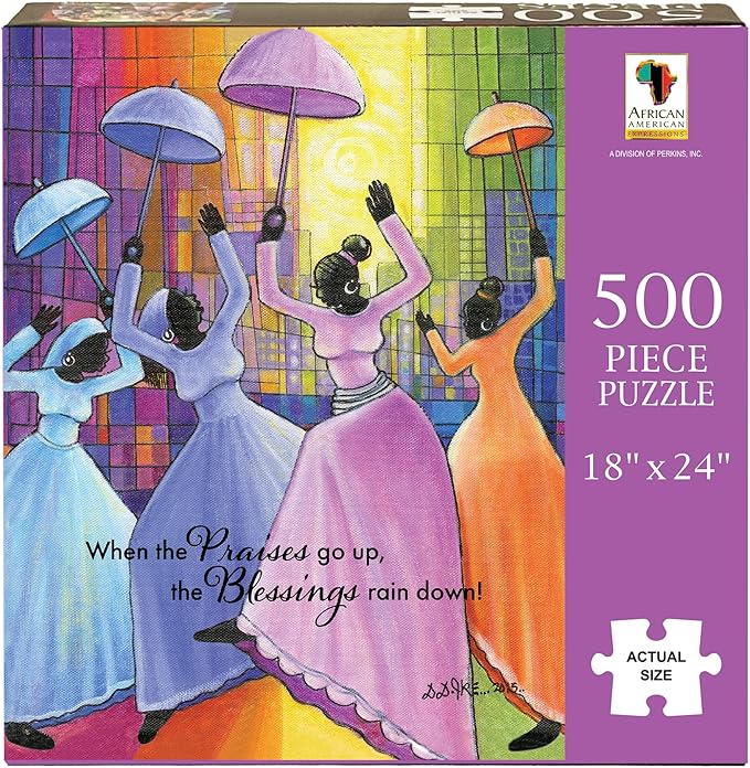 African American Expressions - Praises Go Up Puzzle – 500-Piece Inspirational African American Jigsaw Puzzle for Adults | Uplifting Faith-Based Artwork