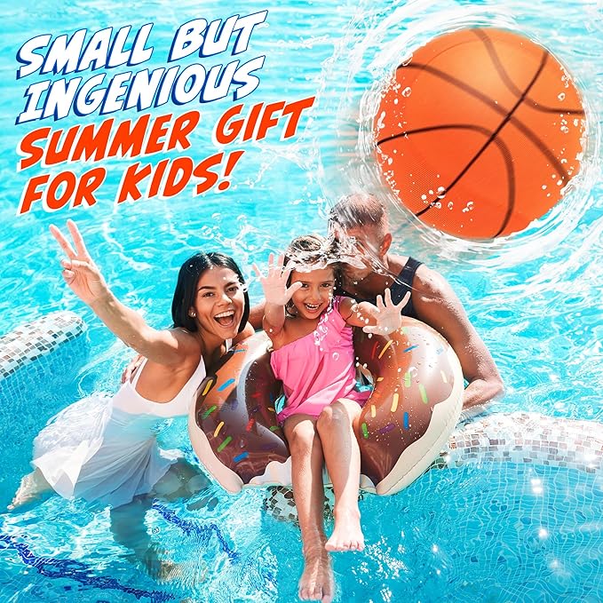 4Pcs Water Skipping Balls for Pool Play, Water Pool Beach Swim Toys for Kids Ages 4-8, 8-12 and Adults, Include 2 Balls and 2 Discs