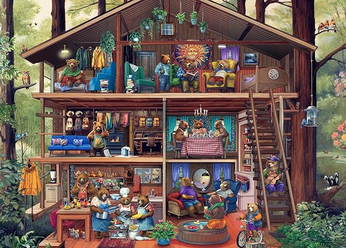 500 Piece Puzzles for Adults - Bear Cabin Licensed by Chris Bigelow
