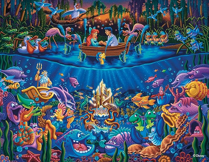 Ceaco – Dowdle Disney 4 in 1 Multipack Jigsaw Puzzle Colorful Puzzle for Adults – Precision-Cut Pieces, Beautiful Artwork, and Hours of Relaxing Fun