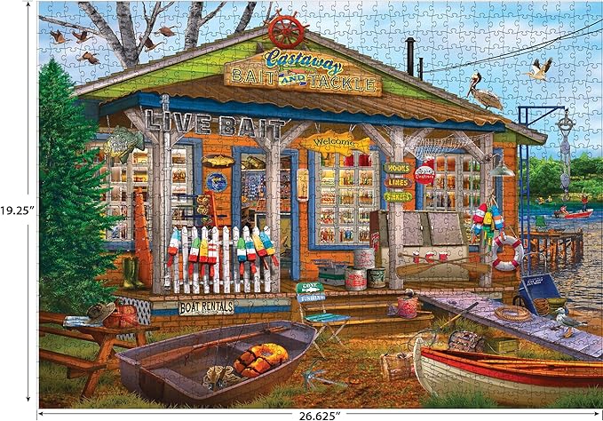 RoseArt - Chris Bigelow - Castaway Bait and Tackle - 1000 Piece Jigsaw Puzzle for Adults